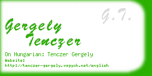 gergely tenczer business card